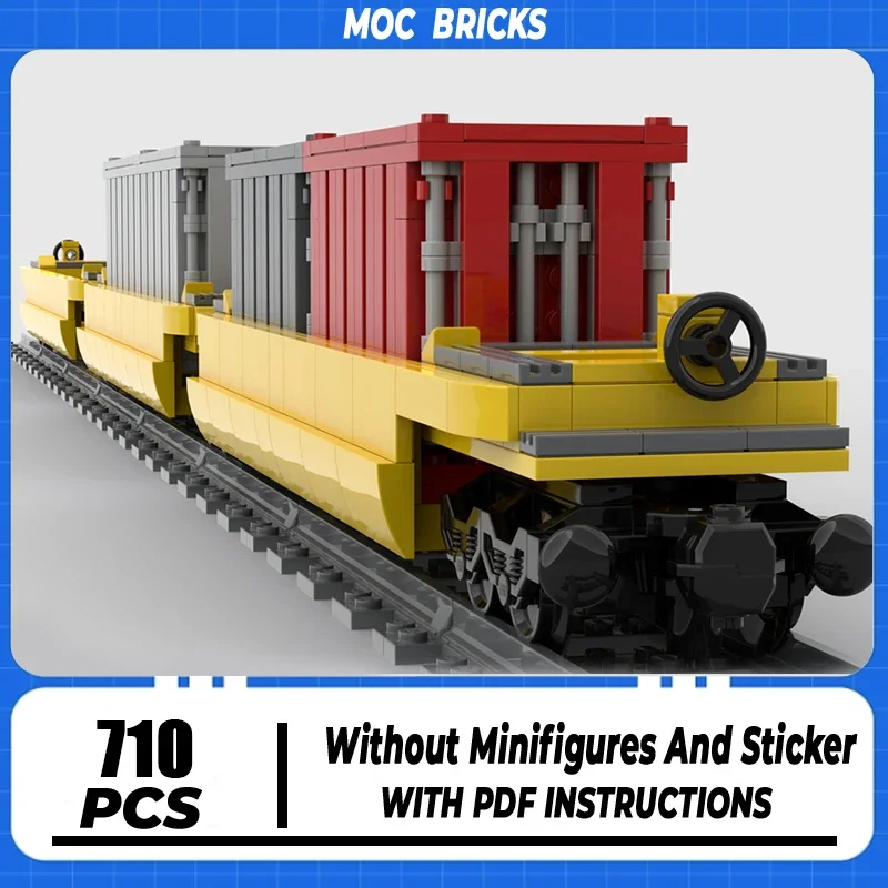 

Railway Series Moc Building Bricks TTX Well Train Containers Model Technology Modular Blocks Construstion DIY Assembly Toy Gifts