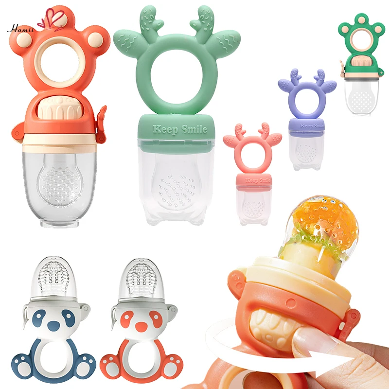 Baby Nipple Fresh Food Nibbler Baby Pacifiers Feeder Kids Fruit Feeder Feeding Safe Baby Supplies Nipple Teat Pacifier Bottles