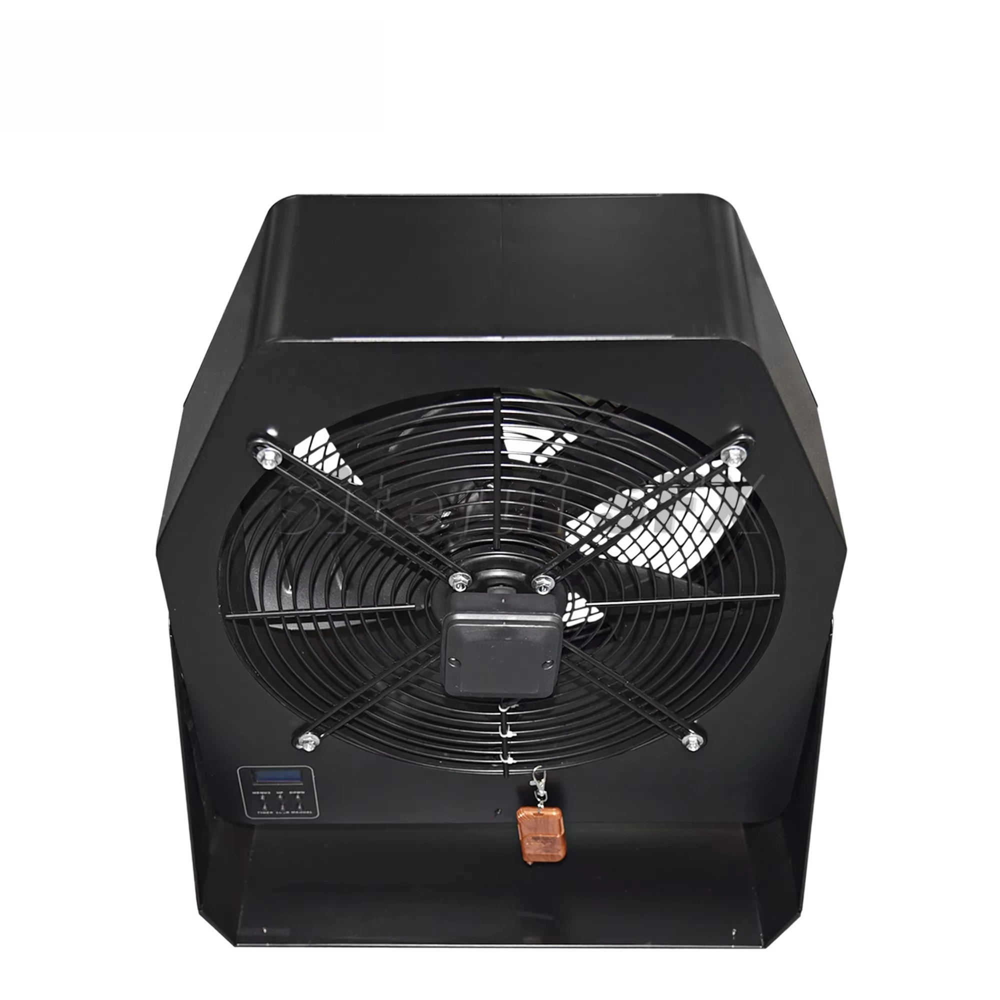 مروحة مسرح سوداء ذات 4 شفرات - مخرج عالي للرياح، DMX512 وجهاز تحكم RF للحفلات الموسيقية والنوادي والمناسبات