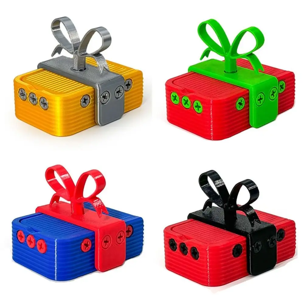 Creative 3D Printed Annoying Gift Box Funny Twist Storage Puzzle Box Fun Decorations with Screws Gag Joke Toy Desk