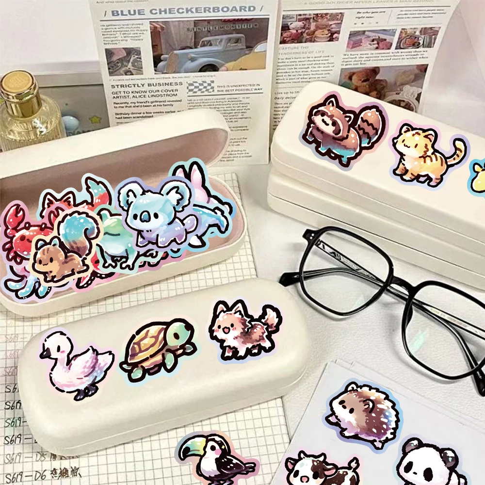 สติกเกอร์ลายกราฟฟิตี้รูปสัตว์น่ารัก 65 ชิ้น สำหรับตกแต่งเคสมือถือ แล็ปท็อป แท็บเล็ต ของเล่น กันน้ำ