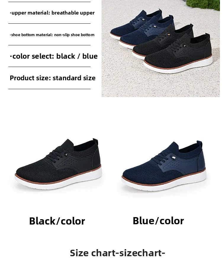 Atmungsaktive Freizeitschuhe für Herren im Frühling und Herbst, Mesh-Sportschuhe, weiche Sohle, rutschfest, One-Step-Dad-Schuhe – Detail 6