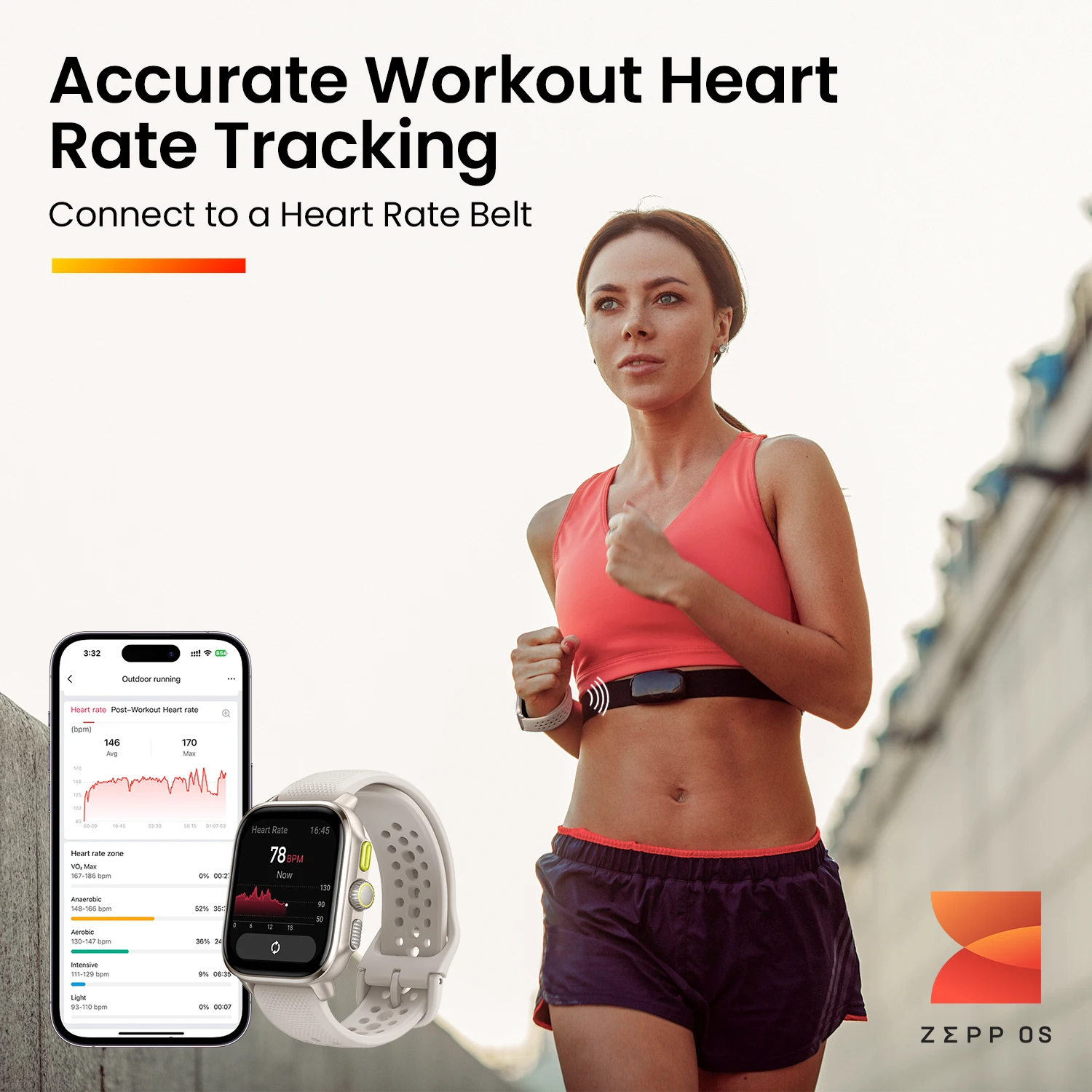 New Amazfit Cheetah Square 44mm Smartwatch 150+Sports Mode Dual-band GPS 24/7 Health Monitoring Smart Watch For Android IOS