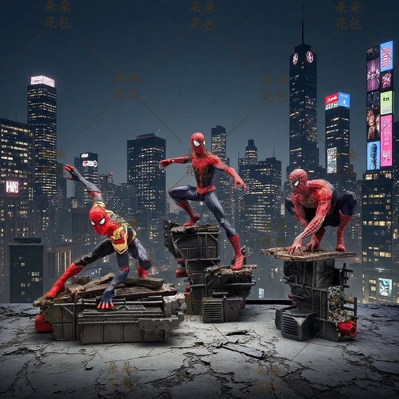 

17/17,5/21 см Мстители фильм периферийные устройства Человек-паук настенная сцена скалолазания фигурки крутая модель фигурка коллекция орнамент подарок
