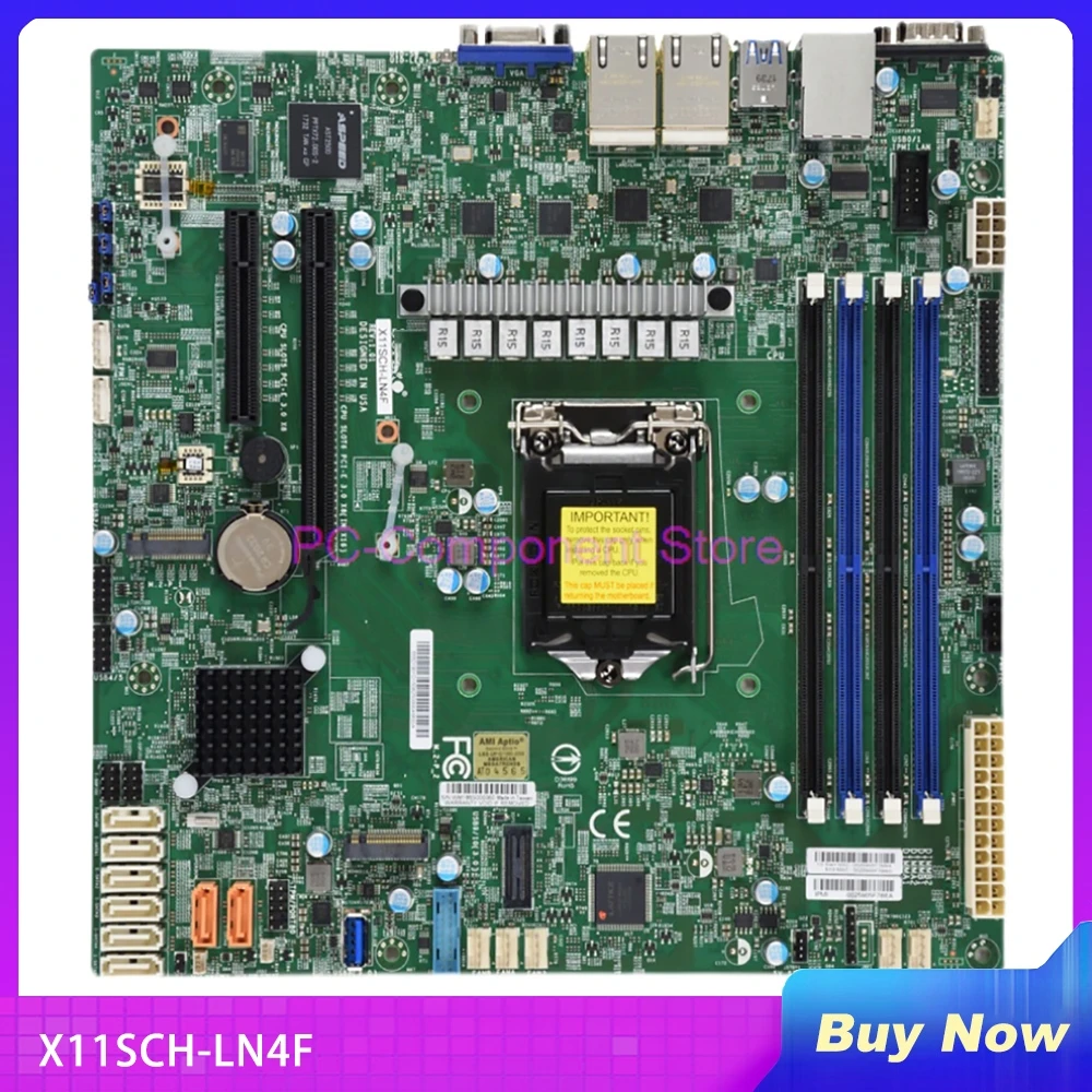 

X11SCH-LN4F Motherboard For Supermicro Single Server E-2100 E-2200 C246 SATA3 (6Gbps) LGA-1151