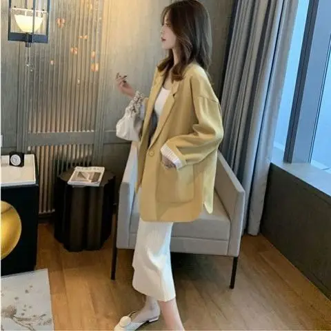 

Women Blazer Embellishment Variety Figure Girlish Good-Looking Girly Heart-Breasted Breast Three-Quarters Dinner Dignified