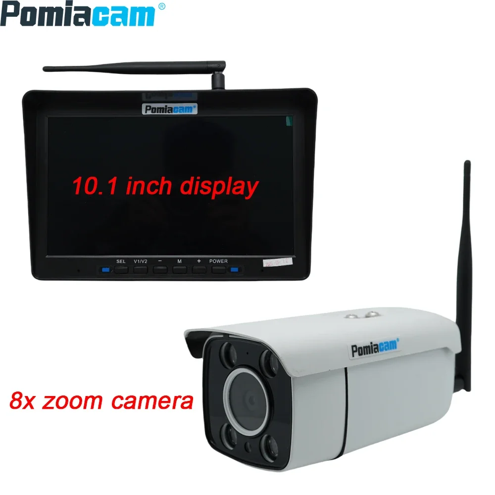 

WIFI MCAM Crane Monitor 10.1 IPS Screen 1080P Loop Recording Wireless Monitor CCTV Camera 8x/30x Zoom Suitable for Tower Crane