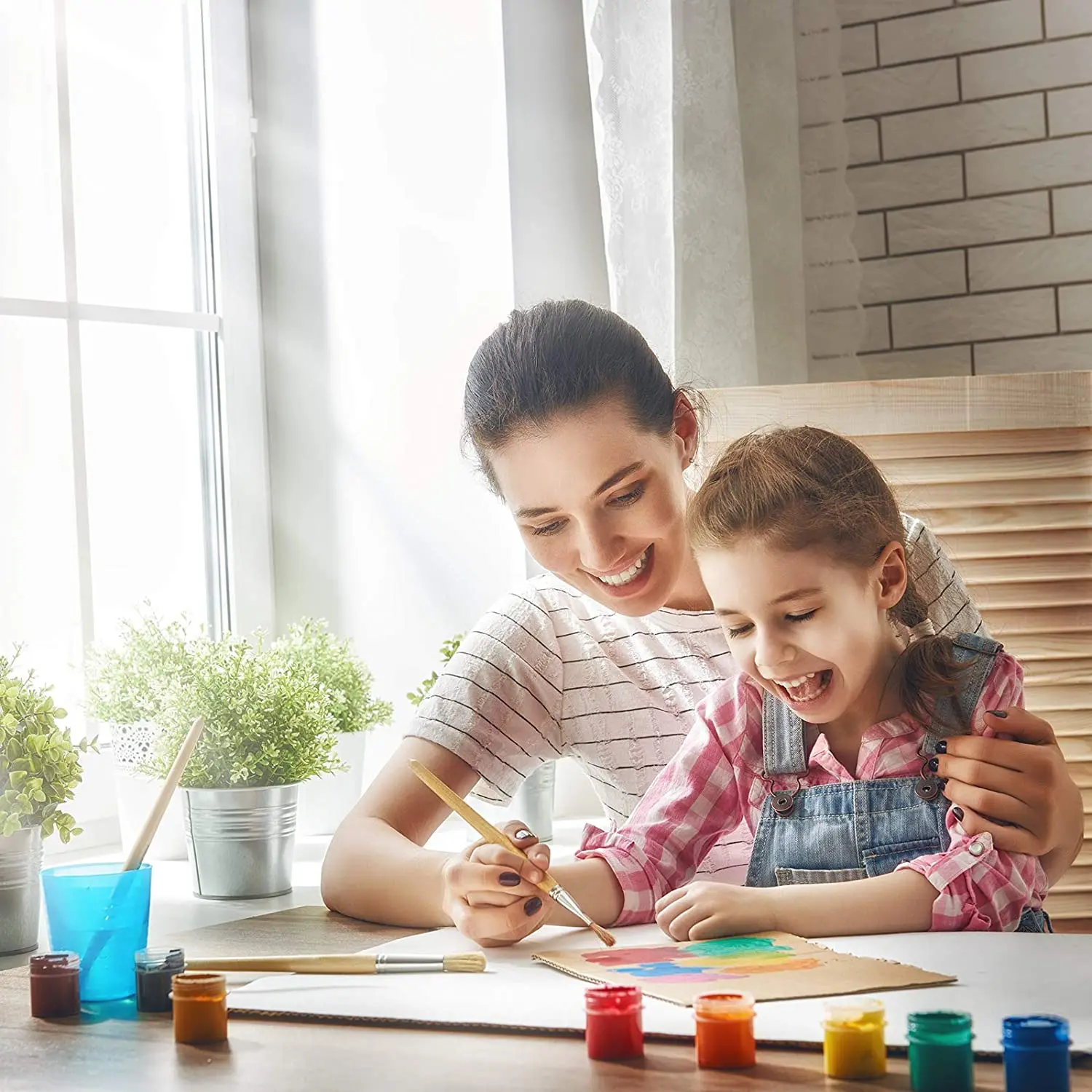 A42Z-50 Strips Empty Paint Pots 5 Ml Paint Pots Strips Storage Containers Painting Arts Crafts Supplies, 300 Pots In Total