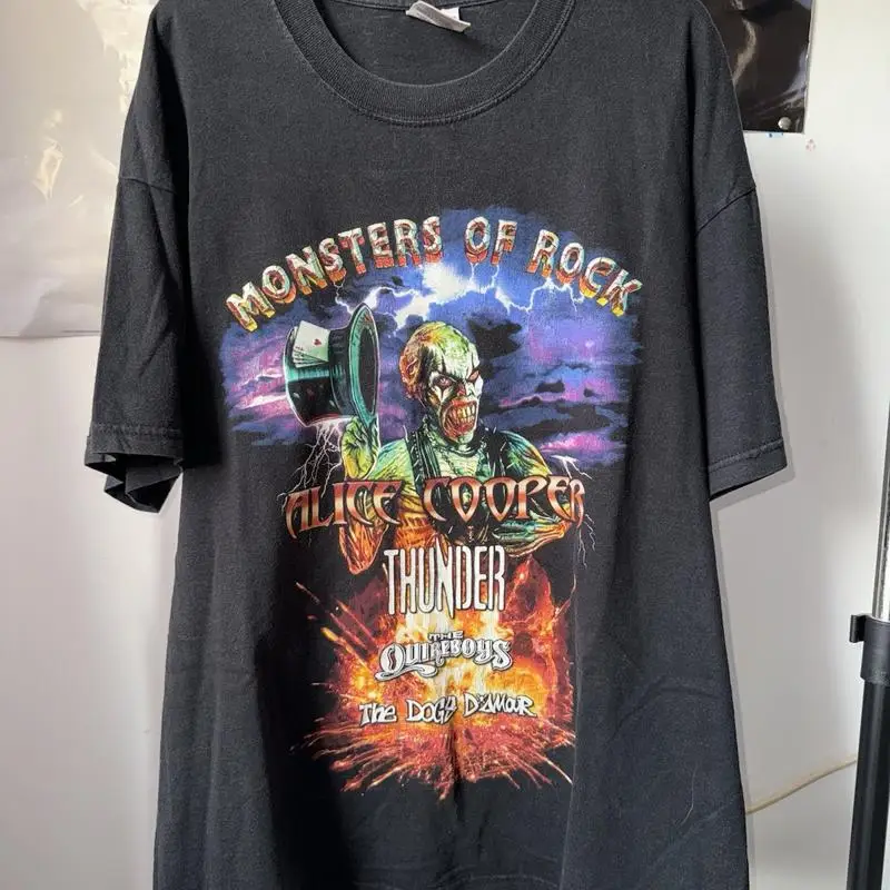 Camiseta XL de Monsters of rock 2002 para hombre, camiseta Vintage Y2K Rock N Roll concierto