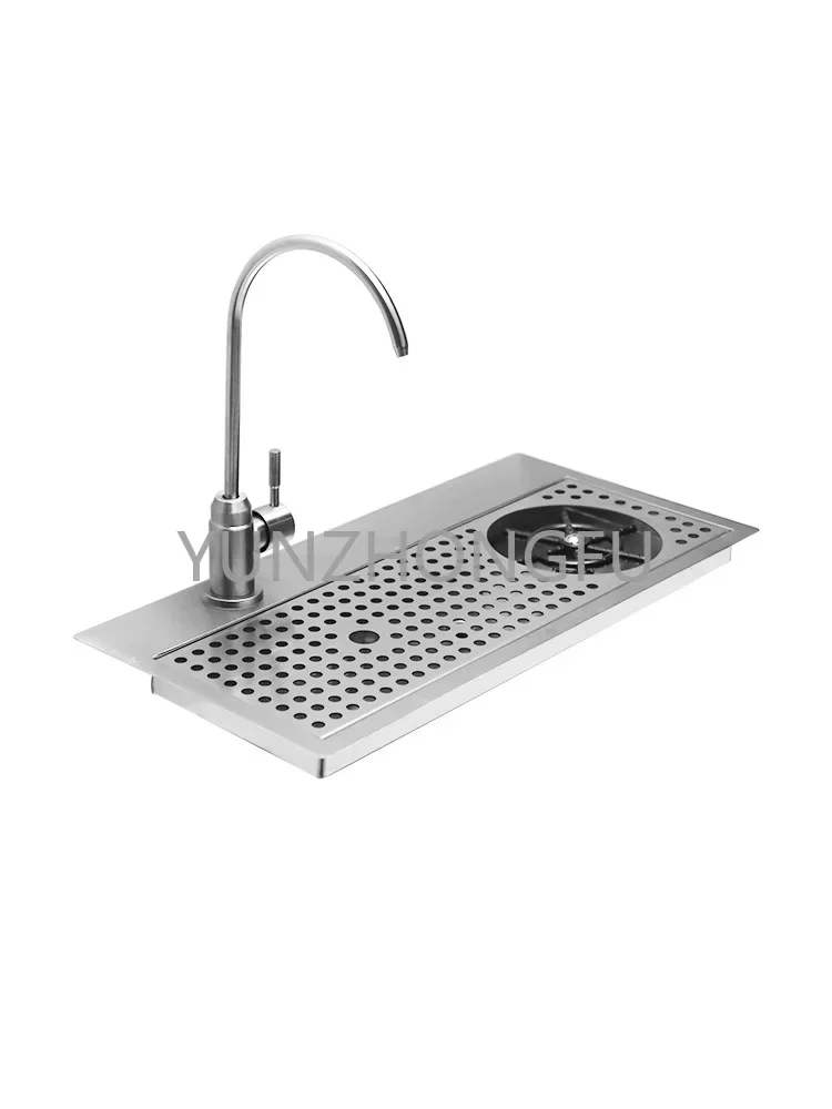 Stainless Steel Integrated Faucet High Pressure Cup Washer Bar Water Tray Thickened Embedded Multi-Function