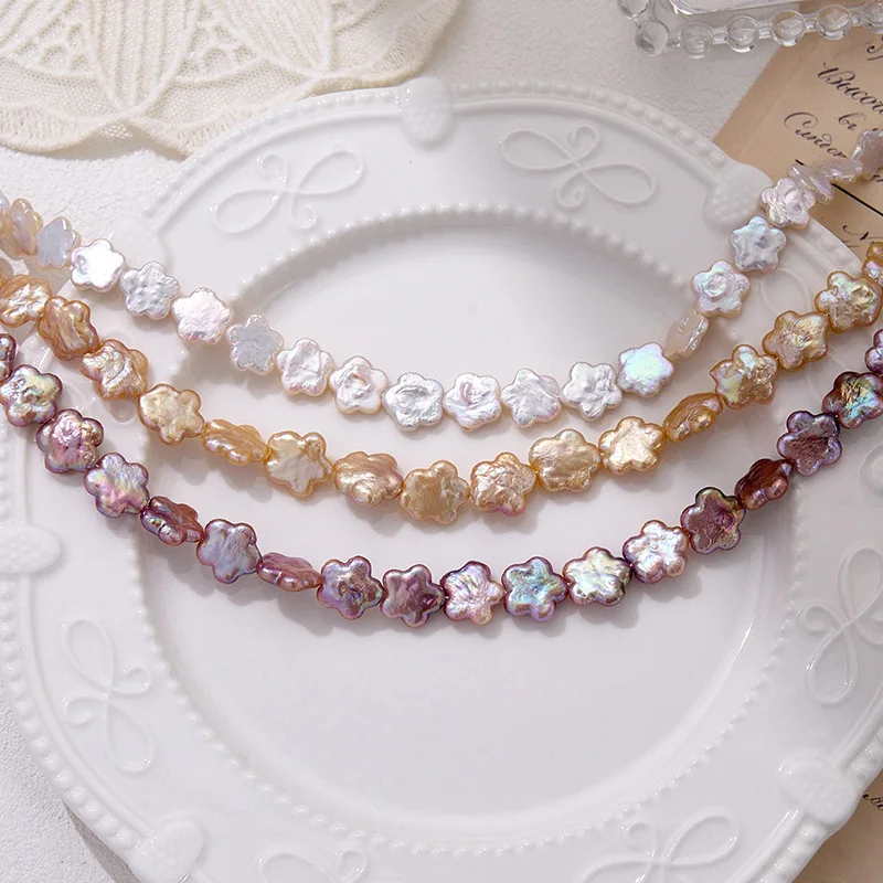 Baroque Plum Blossom Natural Freshwater Pearls with Irregular Small Flowers High Quality Beads for Jewelry Making Accessories
