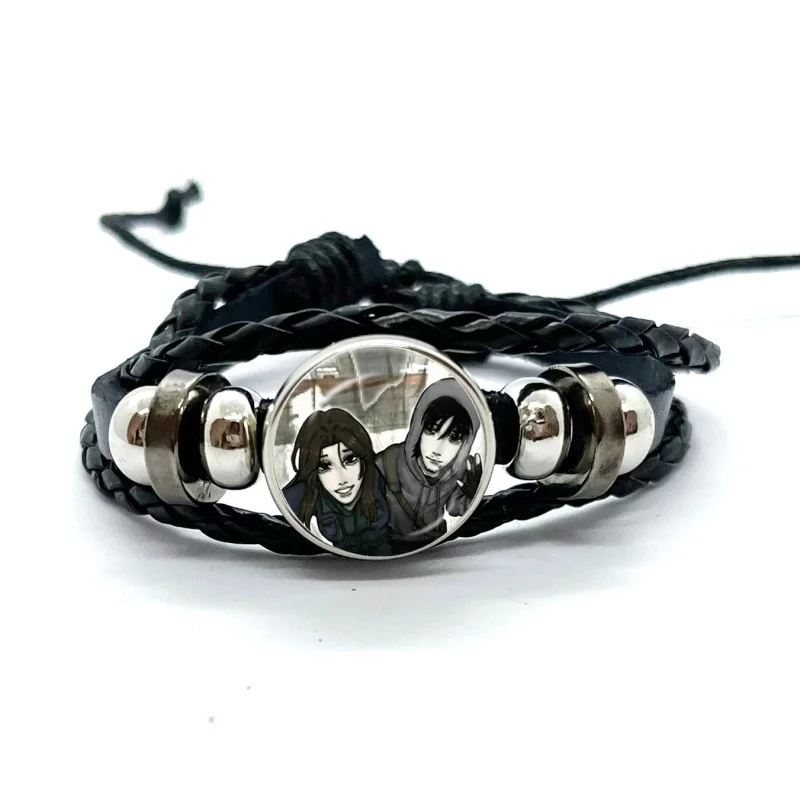 Cry of Fear Game Figure Leather Bracelets Simon Henriksson Sophie Cute Meme Multilayer Braided Bracelets Handmade Jewelry Gift