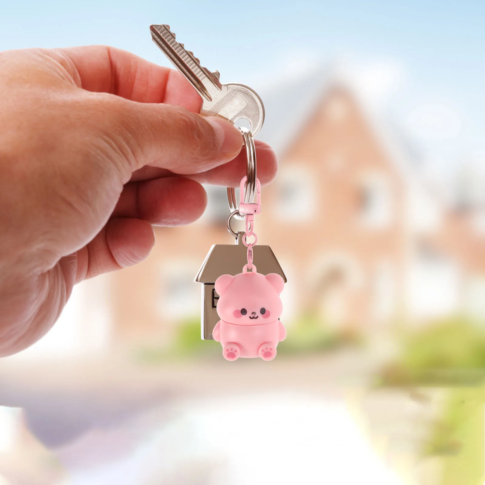 Balsamo per labbra simpatico orso per bambine, idratante, idratante, sicuro, ingredienti naturali, calza natalizia portatile a lunga durata