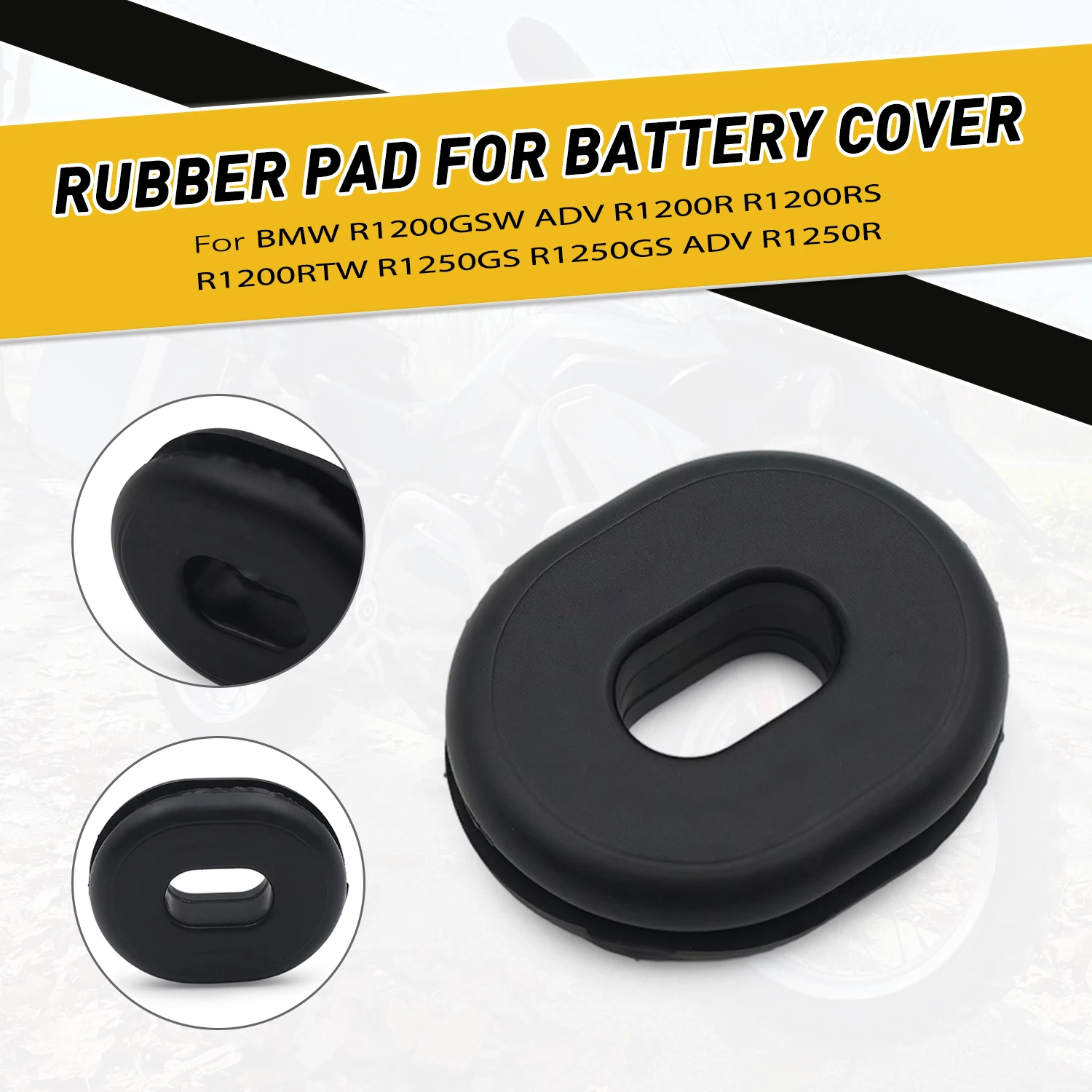Para BMW R1200GS R1200GS Adventure R1250GS R1250GS Adventure: Bandeja de Batería de Goma, Cubierta Lateral de la Bandeja de Batería, Pasacables 61138532186