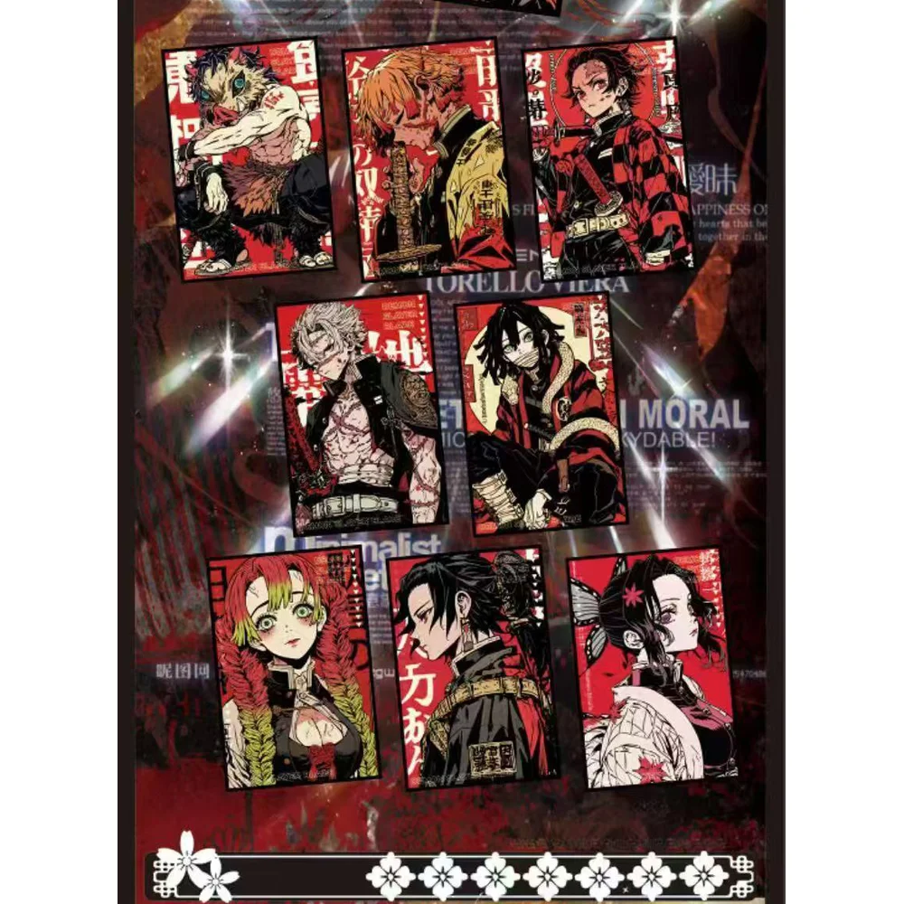 2025 Newest Demon Club Demon Slayer A5 Size Boards Colored Paper Cards Japanese Anime Rare Hobby Anime Collection Card Toy Gifts