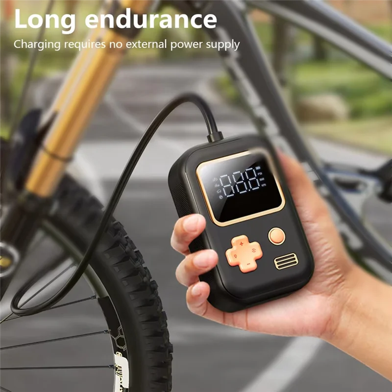 

Reliable For Car Tire Inflator Portable Air Pump, Cordless Compressor For Motorcycle Bicycle Balls With LED Light Auto-Off