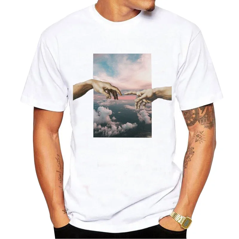 Cheavyweight streetwear anime MICHELANGELO Printed Shirt Summer  T Shirt Popular Tees Amazing Short Sleeve Men Tops Unique Cool