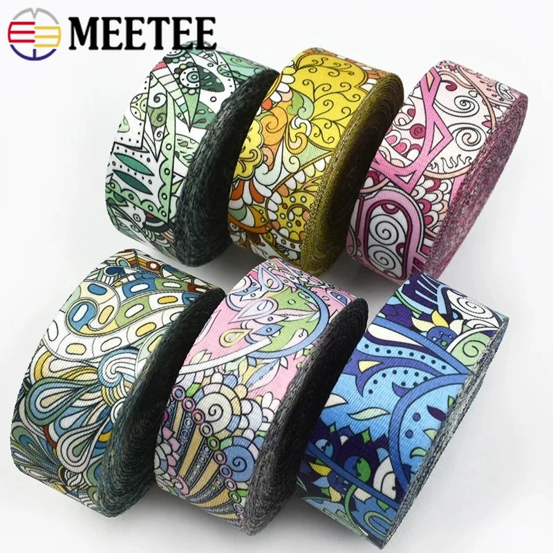 

2/5/10M 38mm Nylon Webbing Tape 1.2mm Jacquard Ribbon Band for Bag Strap Clothes Decorative Bias Binding DIY Sewing Accessories