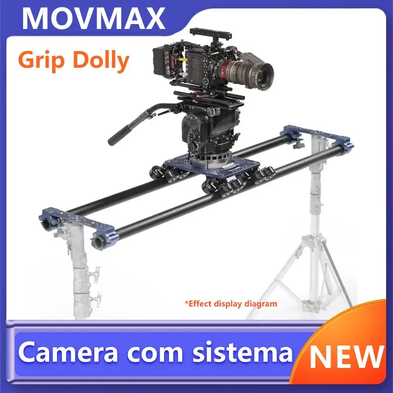 

Movmax Grip Dolly Camera Dolly System Capacity of 90kg Optimized Wheelsfor Curved Tracks Versatile Mounting Options vs Greenbull