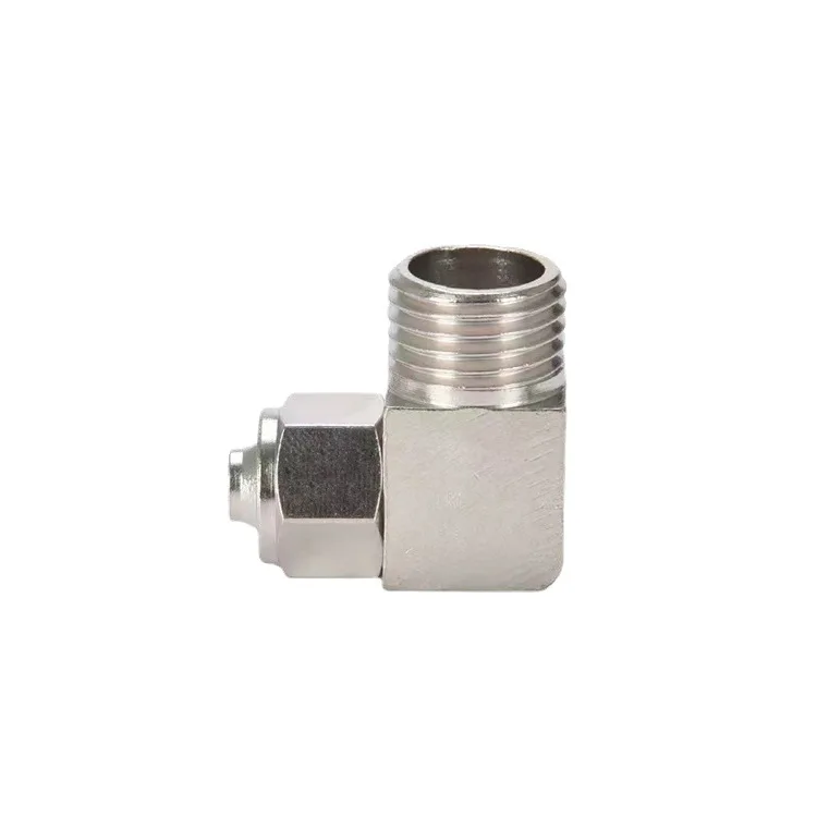 PL4-16 Nickel-Plated 90° Elbow Quick Connect Fitting - 01/02/03/04/06 for Air Hose Pneumatic Tools, Fast Coupler