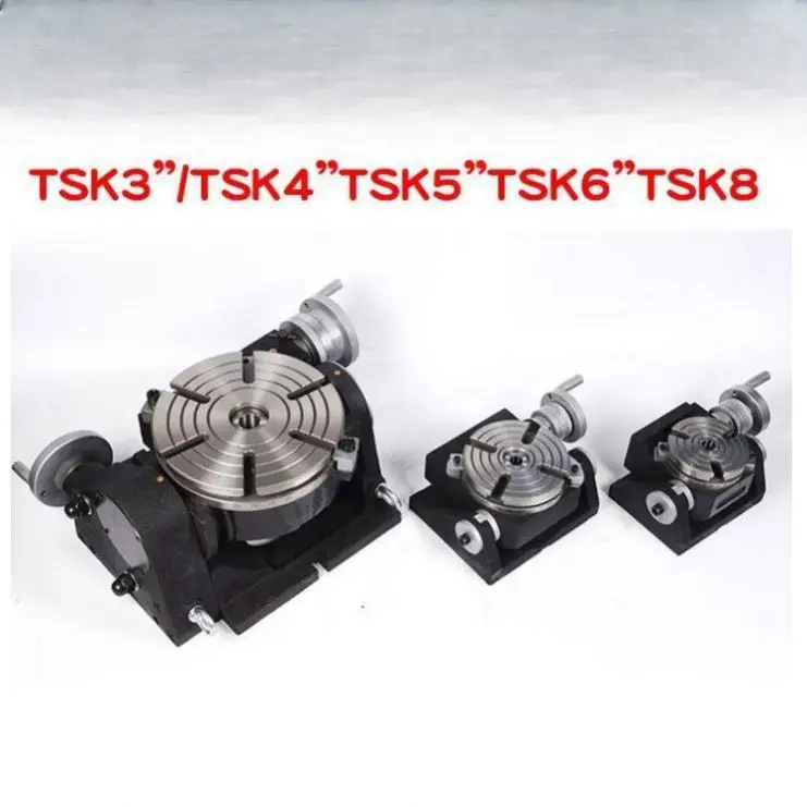 Milling Drilling Boring Machine Tools Universal Tilting Rotary Table TSK320 Motor Alloy Steel Provided 18 Vacuum Table For Cnc