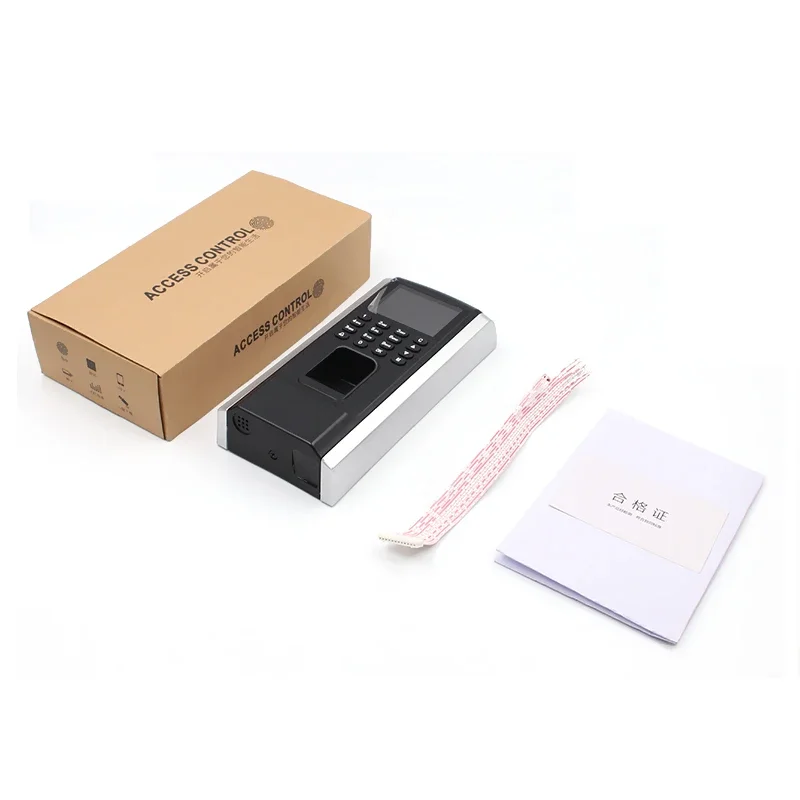 Sistem Kontrol Akses Sidik Jari dan Absensi Mesin All-in-one untuk Kantor, Kunci Magnetik Pintu Kaca dengan Kata Sandi dan Set Pintu Putar