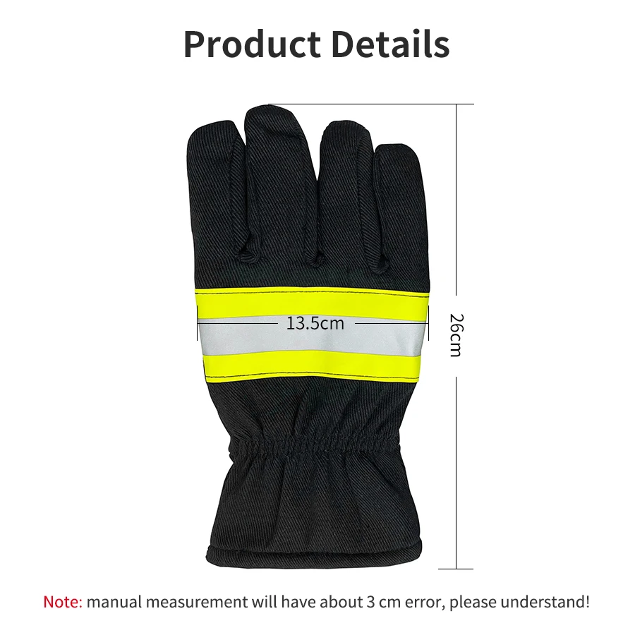 Fire Gloves Forest Fire Extinguishing Flame Retardant Emergency Rescue Reflective Strip High-Temperature Resistant Protective