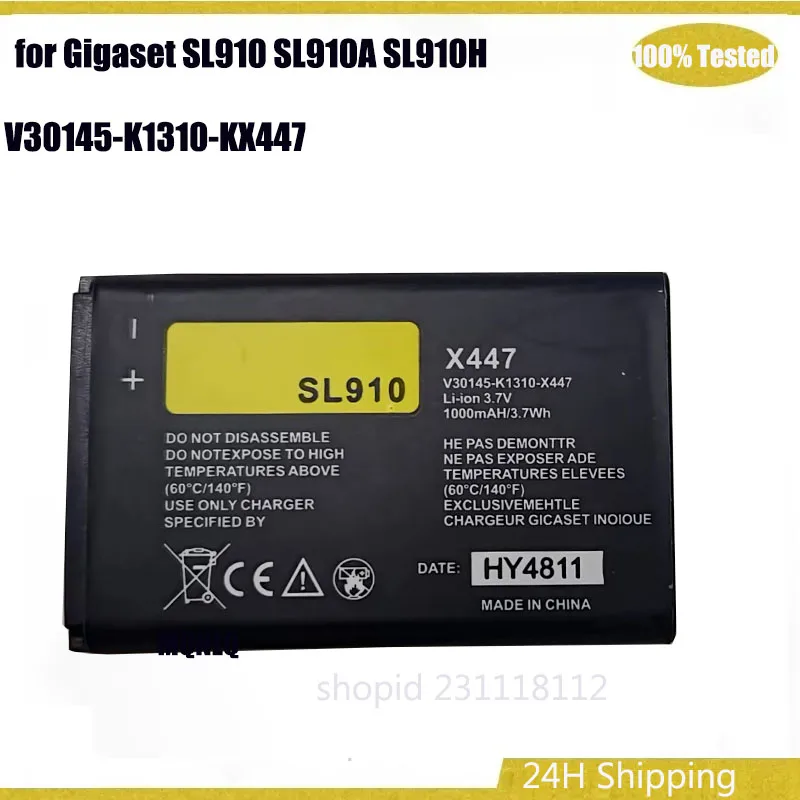 

Original SL910 Cordless x447 phone Battery for Gigaset SL910 SL910A SL910H V30145-K1310K-X447 -0-HY Btteries