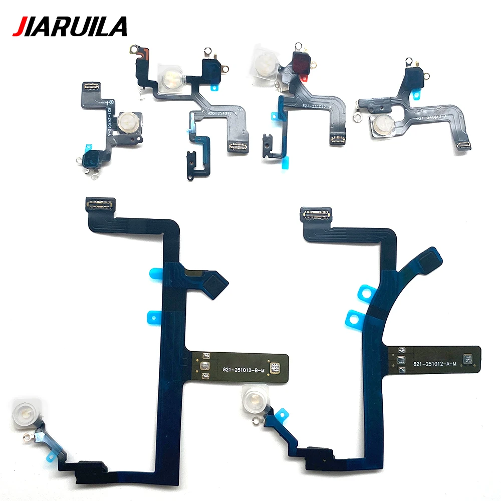 10Pcs, LED Flash Light Flex Cable For iPhone 12 13 14 Pro Max 14 Plus Proximity Light Sensor Flashlight Flex Ribbon Replacement