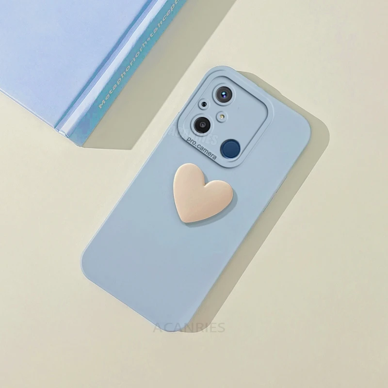 Redmi12c 3d Love Heart custodia in Silicone per Xiaomi Redmi 12 12c 13c 10 10c 9 9a 9c Nfc Redmi13c Redmi10c Cover morbida antiurto