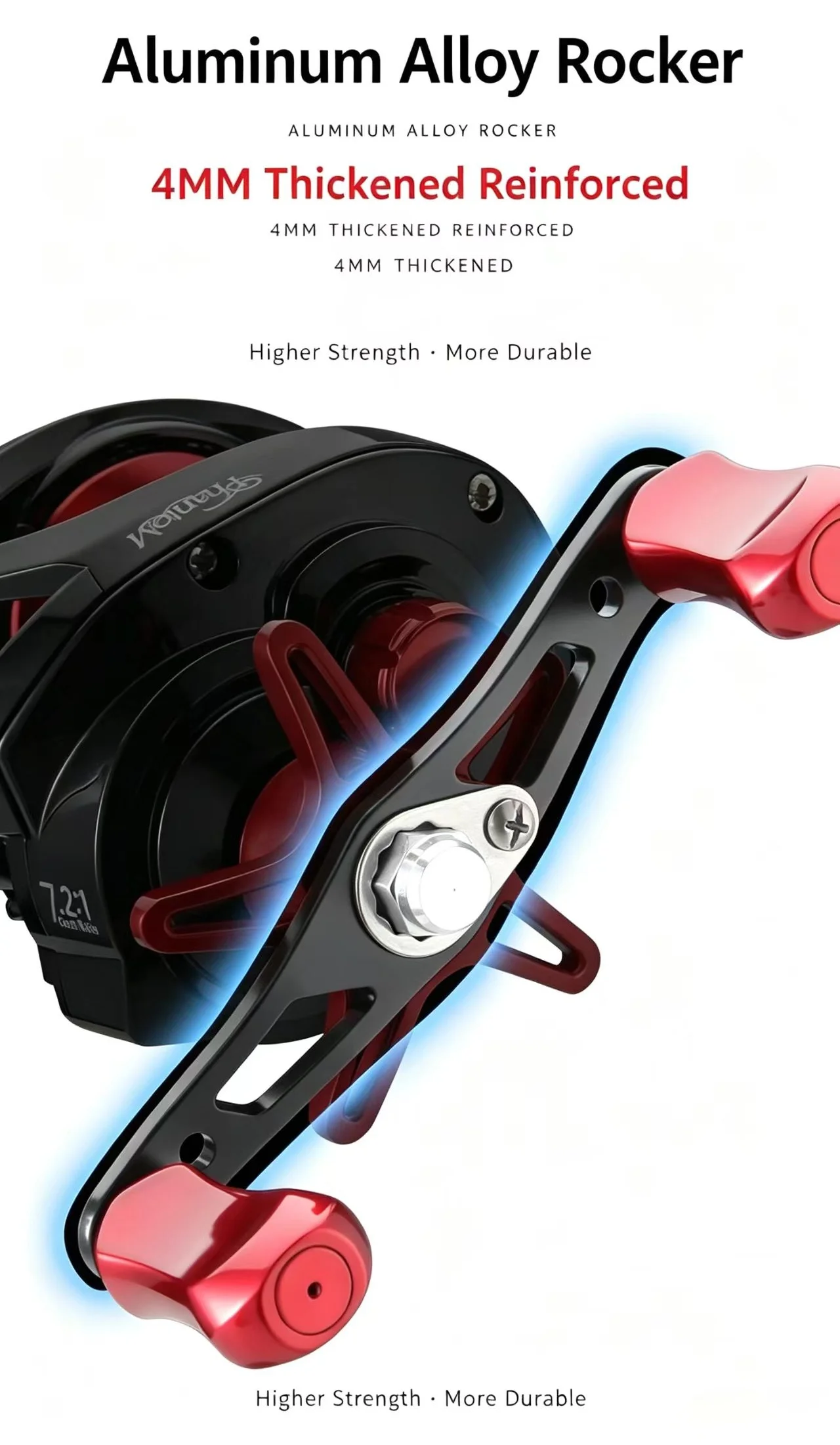 Neue Abu Garcia Angelrolle 18KG Max Drag Metall 3+1BB 7.2:1 Übersetzungsverhältnis für Bass Süßwasser Weitwurfangeln – Detail 9