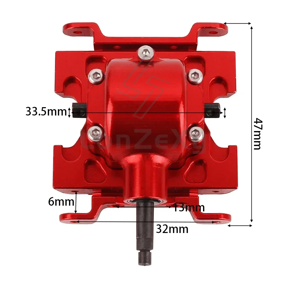 Aluminum Alloy Mid and Side Transmission Gearbox Kit with Gears For Losi 1/18 Mini LMT 4x4 Monster Truck RC Car Upgrade Parts