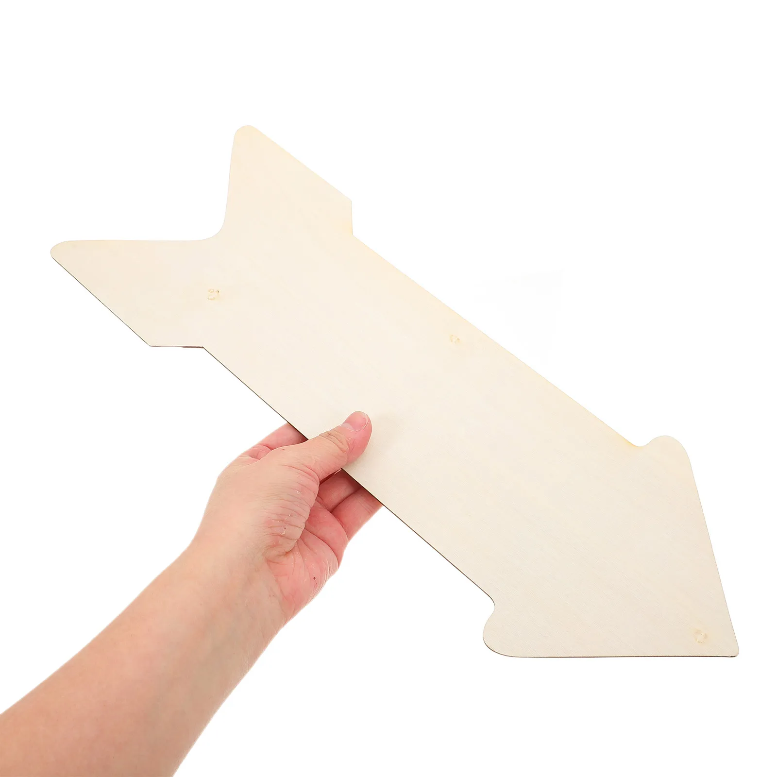 

4pcs Wooden Arrow Decorative Slices Unfinished Thickened Natural Craft Plaque Smooth Diy Wall Art Painting Base For Holiday Home
