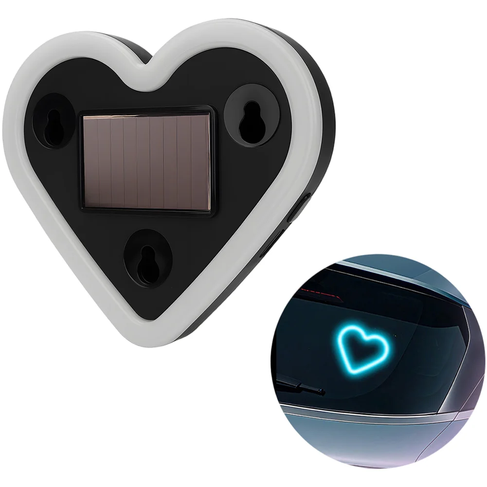 Solar Powered Car Heart LED Ambient Lighting with Effect and Various Light Modes for Enhanced Vehicle Interior