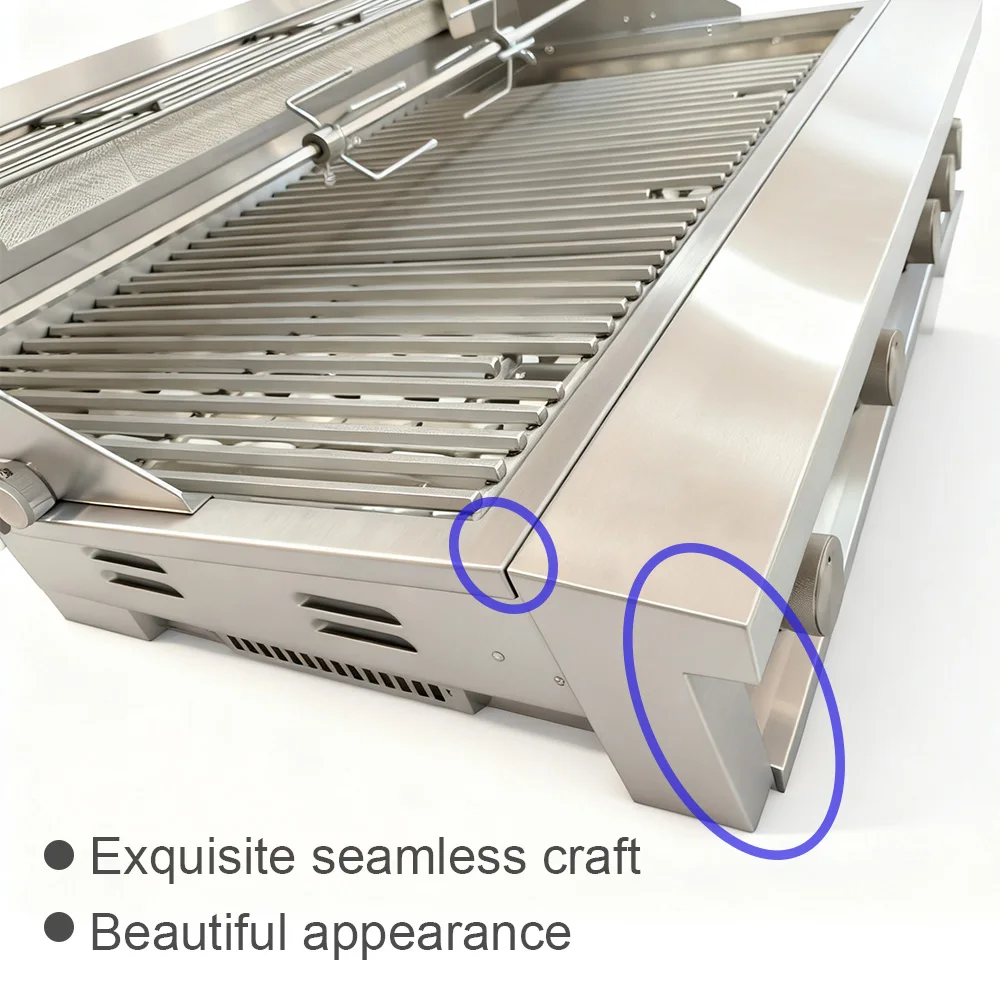 High-quality Premium Luxury Built-in Built in 304 Stainless Steel Outdoor Kitchen Home House Garden Party Gas LPG NG BBQ Grill