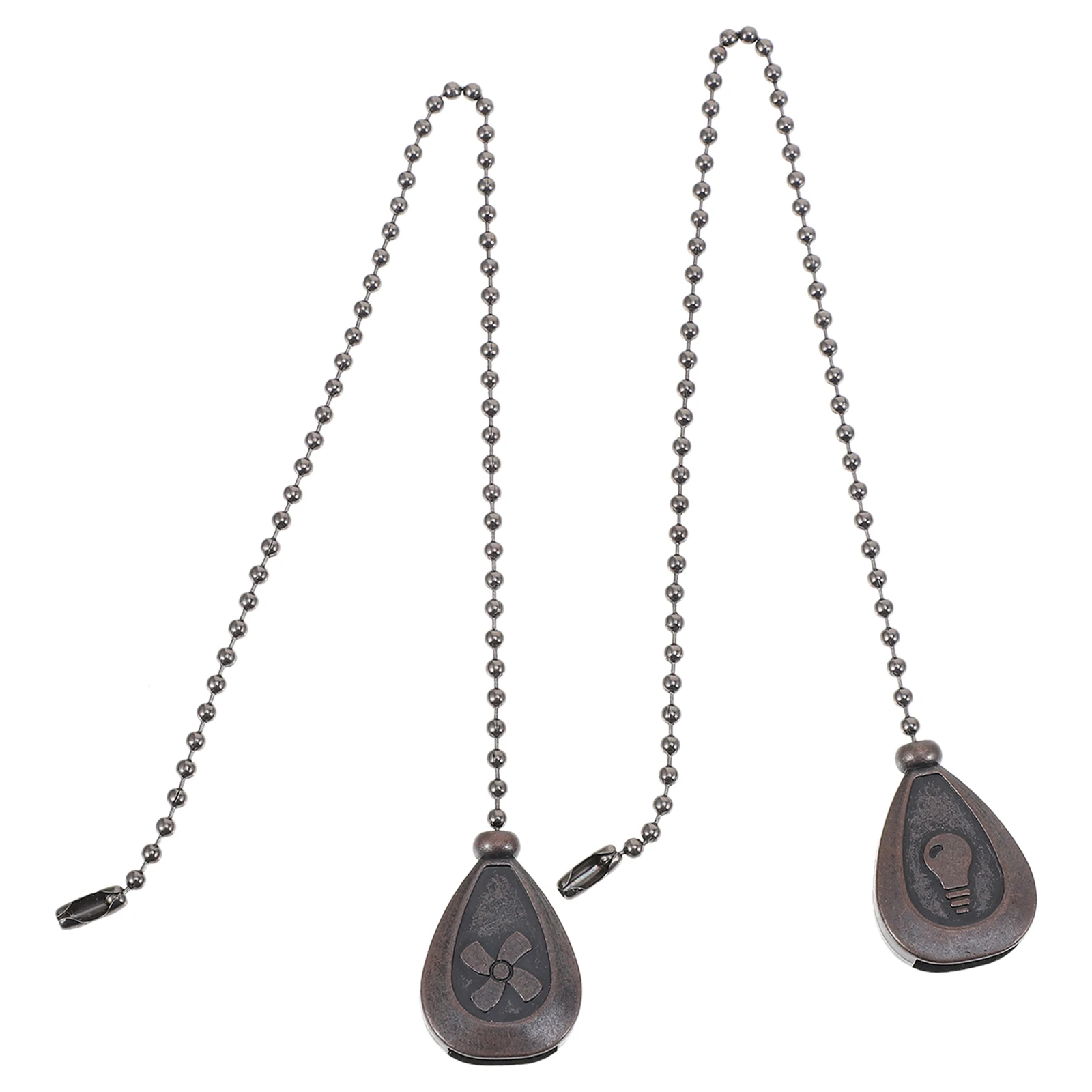 

2Pcs Retro Ceiling Chain Pulls Decorative Metal Pendant for Bedroom Living Room Hallway Easy Installation Safe Use