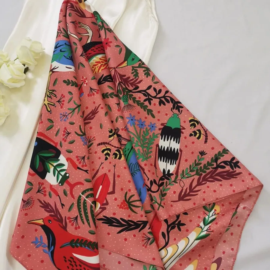 Роскошный 35-квадратный атласный шелковый шарф на голову для женщин, мягкая шелковая обертка для волос, идеально подходящая для сна и повседневной носки, гладкая одежда без шнуровки