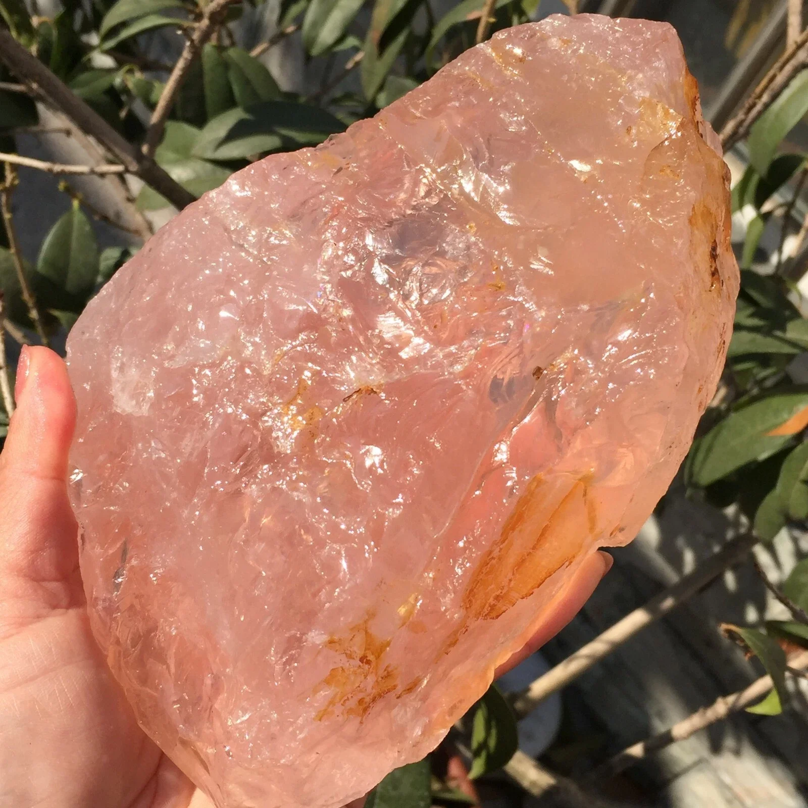 Natural rose Stone Quartz Carved Halo Healing Gifts, Energy Gems, Meditation, Demagnetization