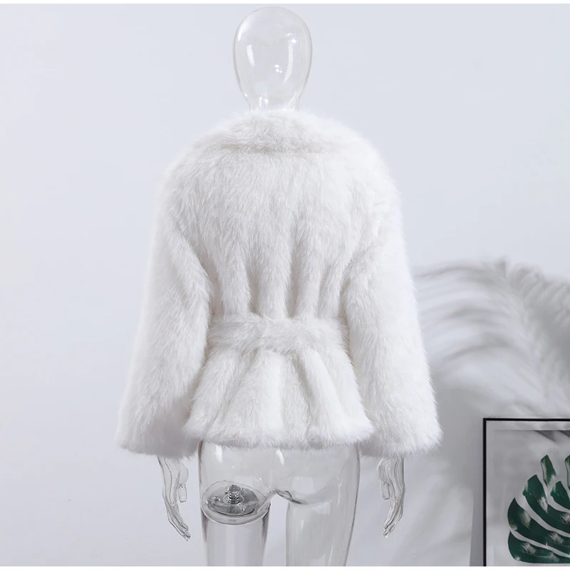 Tornova الشارع الشهير معطف فرو صناعي المرأة أنيقة فضفاضة الدانتيل متابعة الترفيه سترة قصيرة 2025 شتاء جديد أنثى الدفء معطف فروي