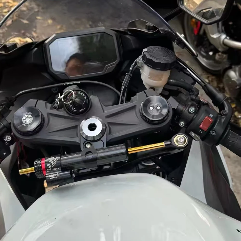 2024 Motorcycle Steering Damper Stabilizer & Bracket Mount Kit For Kawasaki Ninja ZX-6R ZX6R 2009-2025 ZX 6R 636 600