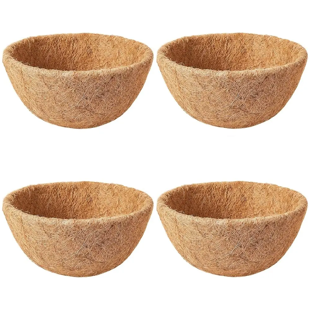 

Набор из 4-х кокосовых вкладышей для подвесных корзин, 12 дюймов - Натуральные кокосовые вкладыши для подвесных корзин, кокосовые вкладыши для кашпо, кокосовое волокно для растений