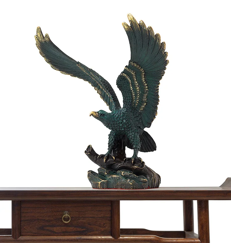 2023  home Shop company business Success GOOD luck FENG SHUI statue brass bronze Arabian Eagle BIRD Ornament