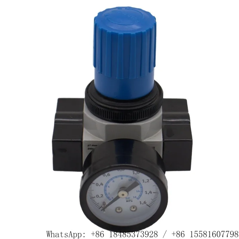 Mini / Midi / Maxi Air Pressure Regulator Valve, Pneumatic Source Treatment Pressure Reducer with Built‑in Pressure Gauge