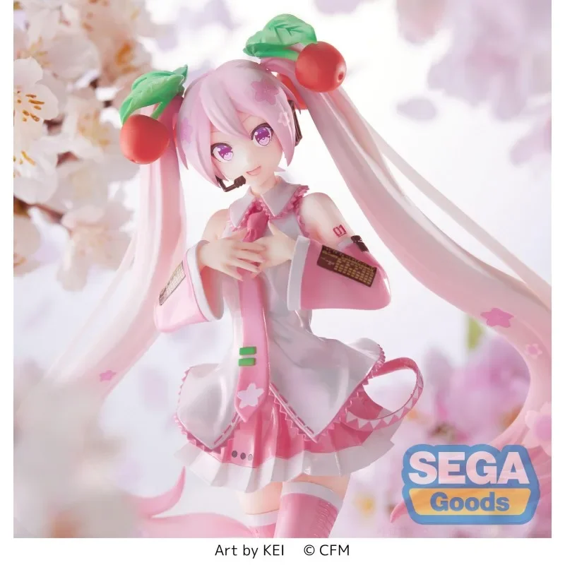 SEGA Genuine Hatsune Miku Cherry Blossom Color Anime Figure Hatsune Miku Action Figure Toys for Kids Gift modello da collezione