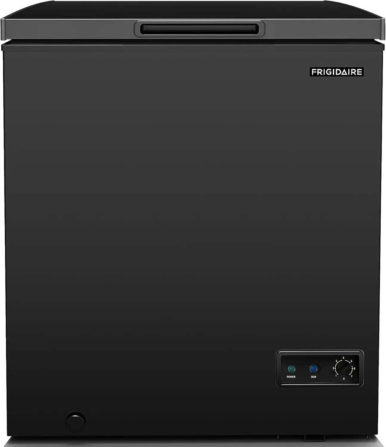 Chest Deep Freezer-GARAGE-READY, 5.0 Capacity, Black-Adjustable Thermostat-Removable Vinyl Coated Wire