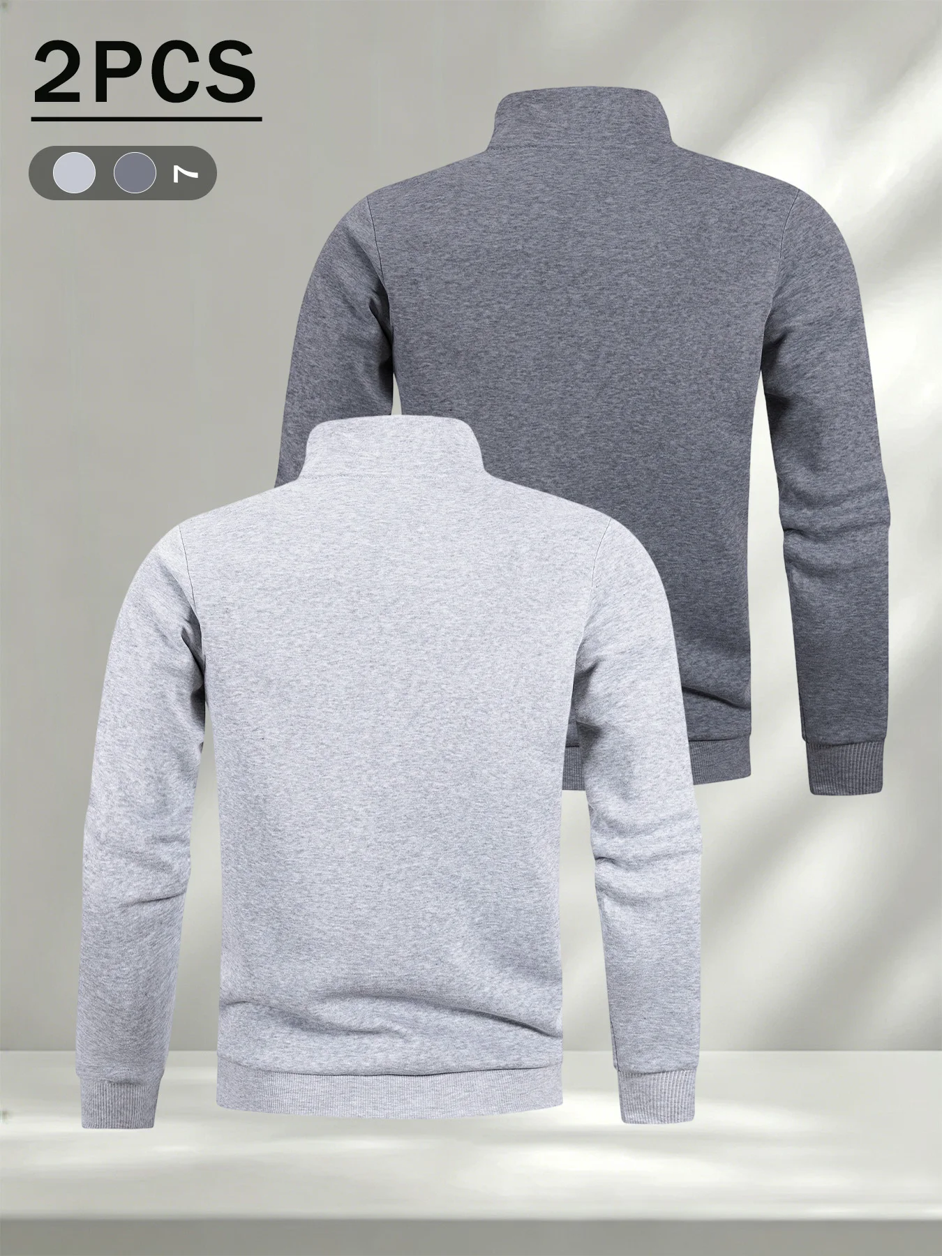 2 ensembles de sweat-shirts cl - Mens Fashion Quarter Zip avis et prix