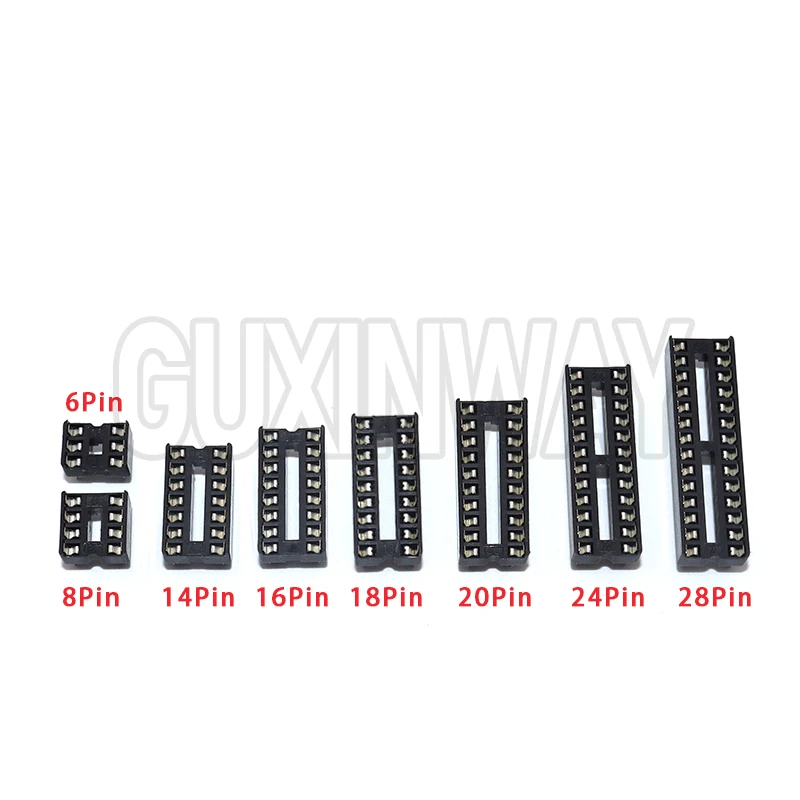 10PCS IC Seat DIP IC Socket Adaptor Solder DIY Sockets 6pin 8pin 14pin 16pin 18pin 20pin 24pin 28pin