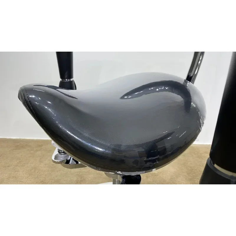 Dental Equipment Ergonomic Saddle Chair With Adjustable Double Armrest Leg Rest Mute Wheel Back For Hospital And Clinic