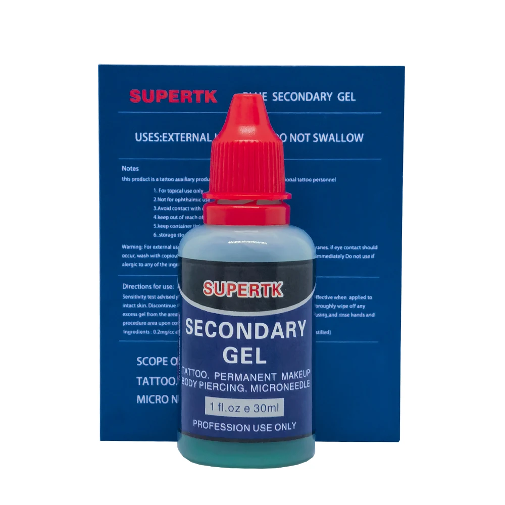 Supertk Tattoo Blue Gel Secondary Gel During Microblading Piercing Permanent Makeup Eyebrow Tattoo Auxiliary Gel 30ml