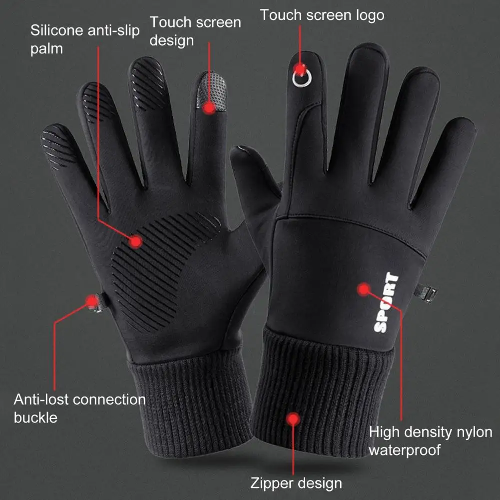 Ridding Gloves 1 Pair Trendy Anti Skid Sensitive Moto Full Finger Gloves Cycling Accessories